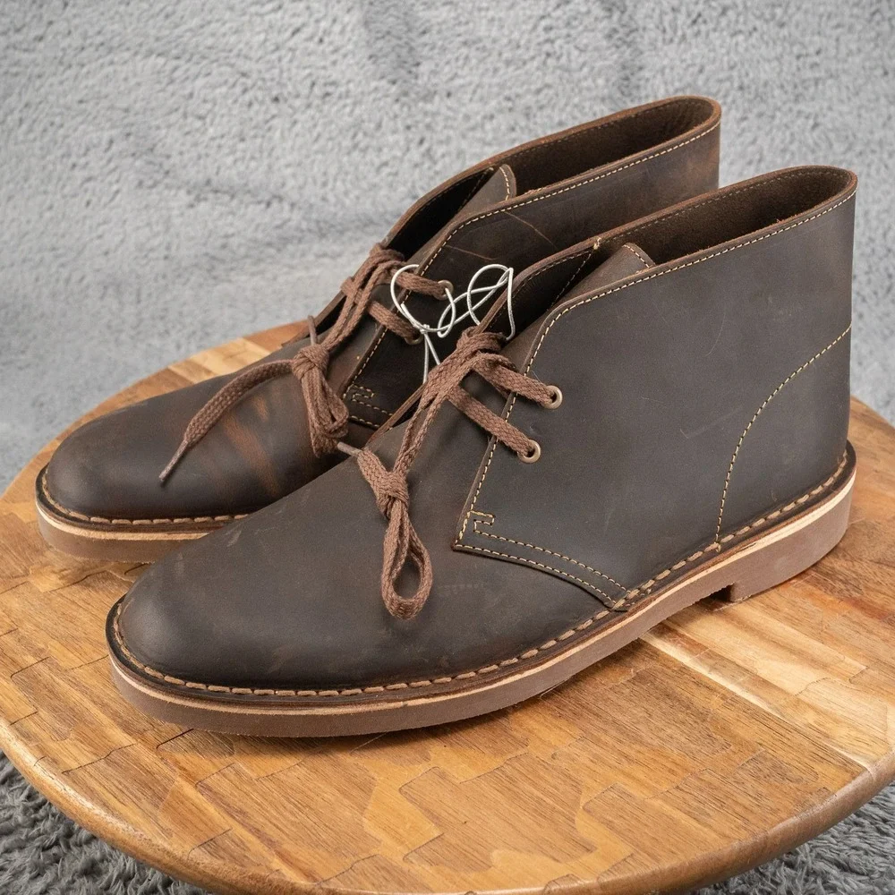 Clarks Mens Size 9.5 M Bushacre 2 Boots Beeswax 26082286